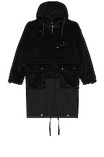 Engineered Garments Over Parka in Black, view 1, click to view large image.