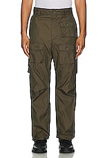 Engineered Garments Fa Pant in Olive, view 4, click to view large image.