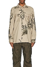 Engineered Garments Classic Shirt in Khaki, view 3, click to view large image.