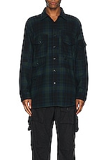 Engineered Garments Trail Shirt in Black, view 3, click to view large image.