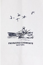 Engineered Garments Printed Cross Crew Neck T-shirt in White, view 3, click to view large image.