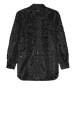 Engineered Garments Trail Shirt in Black, view 1, click to view large image.