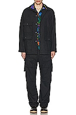 Engineered Garments Camp Shirt in Black, view 4, click to view large image.