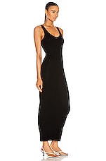 Enza Costa Silk Rib Ankle Length Tank Dress in Black, view 2, click to view large image.
