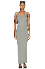 Enza Costa Stretch Silk Knit Maxi Tank Dress in Alpine Frost, view 1, click to view large image.