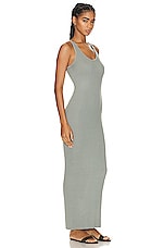 Enza Costa Stretch Silk Knit Maxi Tank Dress in Alpine Frost, view 2, click to view large image.