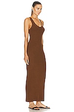 Enza Costa Silk Sweater Knit Tank Dress in Dark Whole Grain, view 2, click to view large image.