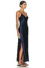 Enza Costa Bias Cut Maxi Dress in Dark Navy, view 2, click to view large image.