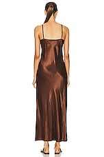 Enza Costa Bias Cut Maxi Dress in Saddle Brown, view 4, click to view large image.
