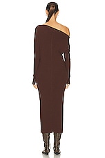 Enza Costa Knit Slouch Dress in Saddle Brown, view 4, click to view large image.