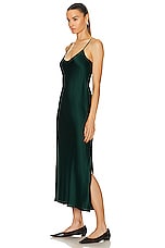 Enza Costa Silk Bias Dress in Malachite, view 4, click to view large image.