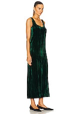 Enza Costa Silk Textured Velvet Tank Dress in Malachite, view 2, click to view large image.