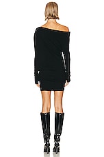Enza Costa Slouch Sweater Dress in Black, view 4, click to view large image.