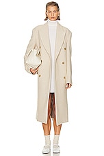 Enza Costa Rib Turtleneck Sweater Dress in Off White, view 4, click to view large image.