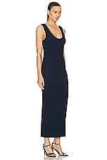 Enza Costa Puckered Tank Dress in Evening Blue, view 2, click to view large image.