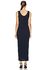 Enza Costa Puckered Tank Dress in Evening Blue, view 3, click to view large image.