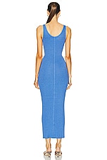Enza Costa Silk Rib Maxi Tank Dress in Cornflower, view 3, click to view large image.