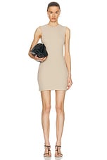 Enza Costa Textured Jacquard Sleeveless Dress in Raffia, view 1, click to view large image.