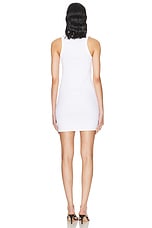 Enza Costa Slit Mini Dress in White, view 4, click to view large image.
