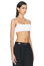 Enza Costa Essential Bralette in White, view 2, click to view large image.