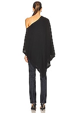 Enza Costa Cashmere Poncho in Black, view 4, click to view large image.