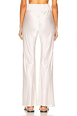 Enza Costa Bias Cut Satin Pant in Cloud, view 3, click to view large image.