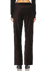 Enza Costa Chenille Rib Straight Leg Pant in Dark Brown, view 3, click to view large image.