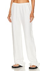 Enza Costa Twill Everywhere Pant in Off White, view 1, click to view large image.