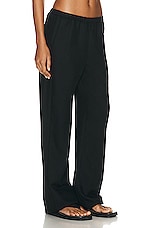 Enza Costa Twill Everywhere Pant in Black, view 2, click to view large image.
