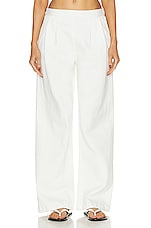 Enza Costa Soft Touch Pleated Wide Leg Pant in Undyed, view 1, click to view large image.