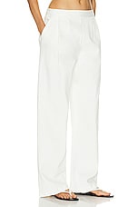Enza Costa Soft Touch Pleated Wide Leg Pant in Undyed, view 2, click to view large image.