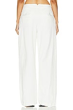 Enza Costa Soft Touch Pleated Wide Leg Pant in Undyed, view 3, click to view large image.
