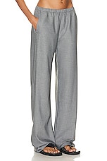 Enza Costa Everywhere Suit Pant in Light Grey, view 2, click to view large image.