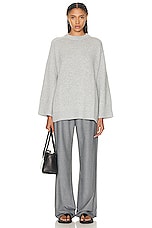 Enza Costa Everywhere Suit Pant in Light Grey, view 4, click to view large image.