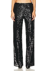 Enza Costa Sequin Pant in Black, view 1, click to view large image.