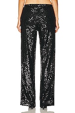 Enza Costa Sequin Pant in Black, view 3, click to view large image.