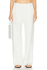 Enza Costa Crepe Everywhere Pant in Off White, view 1, click to view large image.