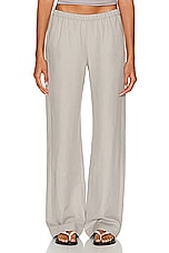Enza Costa Twill Everywhere Pant in Limestone, view 1, click to view large image.