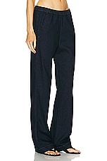 Enza Costa Soft Denim Everywhere Pant in Dark Wash, view 2, click to view large image.