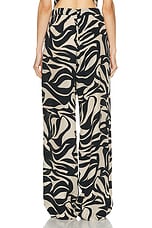 Enza Costa Resort Pant in Abstract Tropical Cupro, view 3, click to view large image.