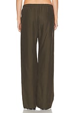 Enza Costa Twill Everywhere Pant in Military, view 3, click to view large image.