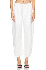 Enza Costa Twill Utility Pant in Off White, view 1, click to view large image.