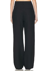 Enza Costa Twill Sartorial Pant in Black, view 3, click to view large image.