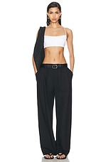 Enza Costa Twill Sartorial Pant in Black, view 4, click to view large image.