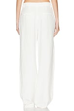 Enza Costa Twill Sartorial Pant in Off White, view 3, click to view large image.