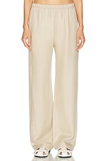Enza Costa Twill Everywhere Pant in Stone, view 1, click to view large image.