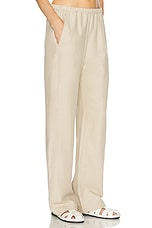 Enza Costa Twill Everywhere Pant in Stone, view 2, click to view large image.