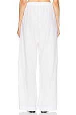 Enza Costa Seersucker Resort Pant in White, view 4, click to view large image.