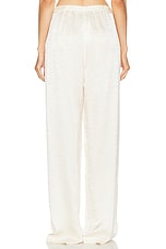 Enza Costa Textured Satin Pant in Antique Cream, view 4, click to view large image.