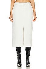 Enza Costa Soft Touch Slit Skirt in Undyed, view 1, click to view large image.